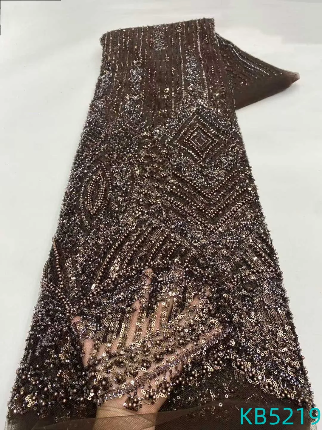 Gold Beaded Tulle Lace Fabric High Quality Royal Blue Embroidered Fabrics Of 5 Yards New Designs Sequins Lace For Sewing KB5219
Gold Beaded Tulle Lace Fabric High Quality Royal Blue Embroidered Fabrics Of 5 Yards New Designs Sequins Lace For Sewing KB5219