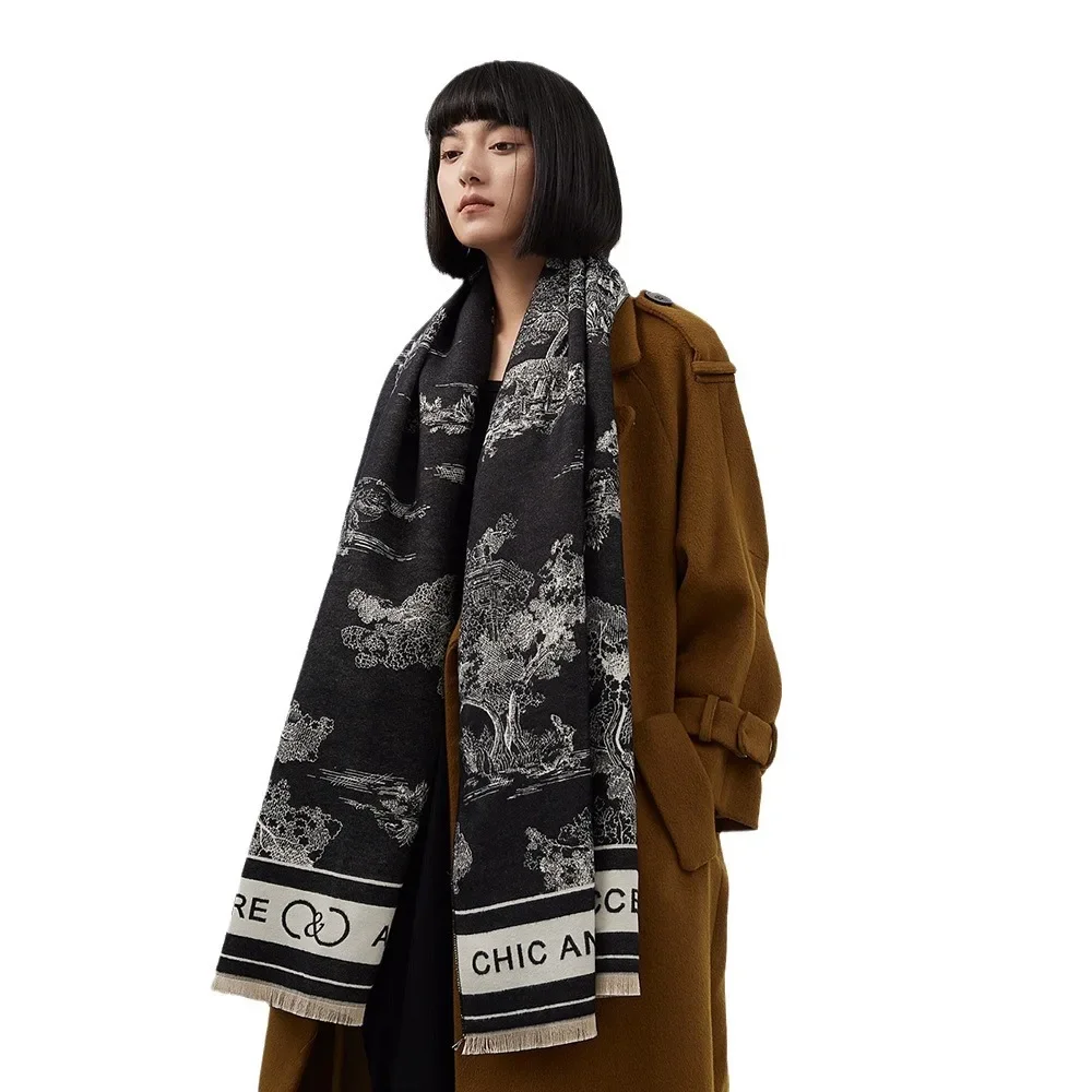 Painting Senior Scarf Women, Solid Color Gray Shawl, Thickened Warm Long Scarf Winter Decoration
Painting Senior Scarf Women, Solid Color Gray Shawl, Thickened Warm Long Scarf Winter Decoration