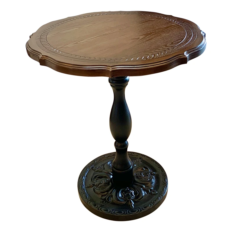 American retro sofa edge few solid wood medieval furniture corner few living room French coffee table casual small round table
American retro sofa edge few solid wood medieval furniture corner few living room French coffee table casual small round table