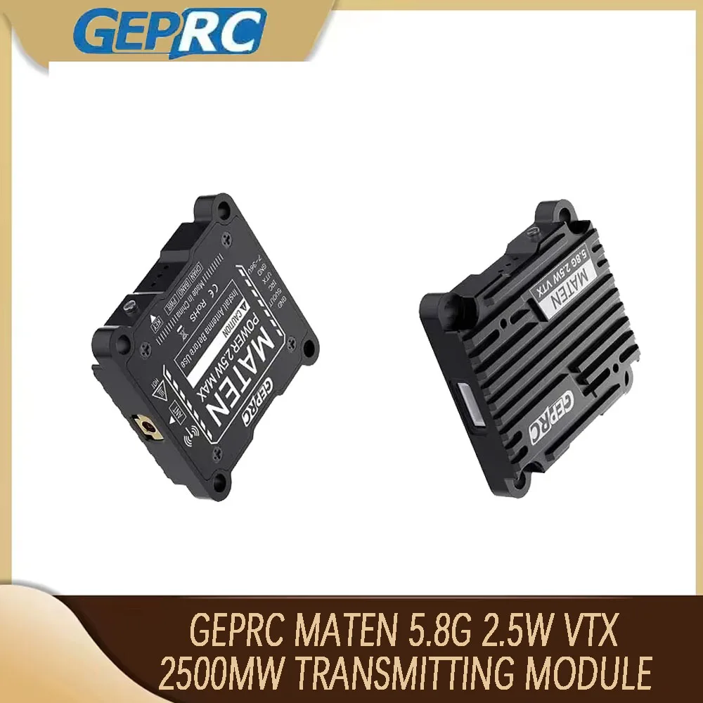 GEPRC MATEN 5,8G 2,5 Вт VTX 2500 мВт Модуль передачи 7 В - 36 В Встроенный микрофон для FPV гоночного дрона дальнего действия с широким диапазоном напряжения
GEPRC MATEN 5,8G 2,5 Вт VTX 2500 мВт Модуль передачи 7 В - 36 В Встроенный микрофон для FPV гоночного дрона дальнего действия с широким диапазоном напряжения