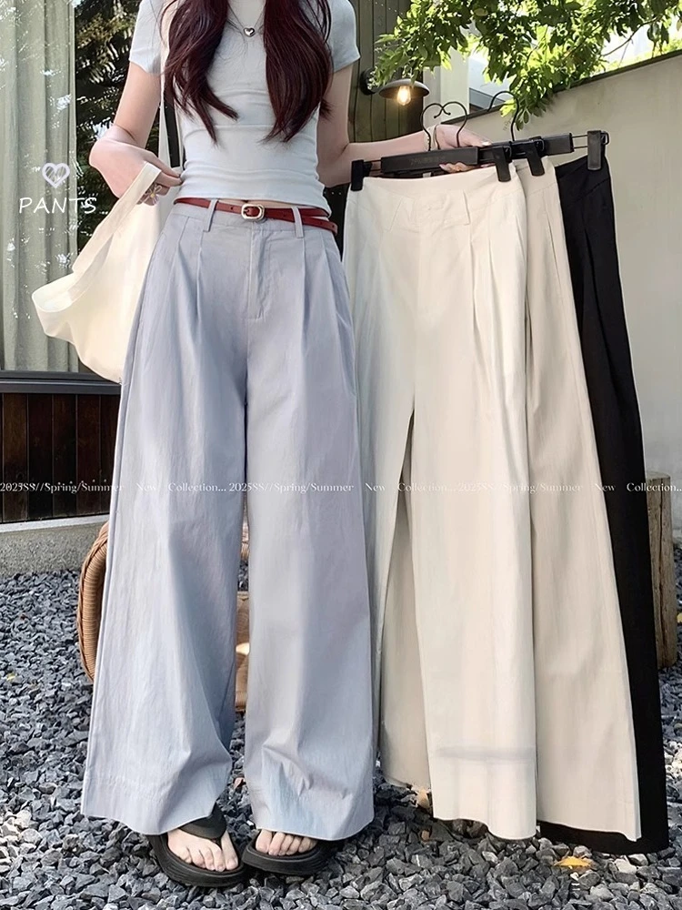 Korean style design sense suit casual pants women summer new fashionable high waisted and slim straight leg cropped pants
Korean style design sense suit casual pants women summer new fashionable high waisted and slim straight leg cropped pants