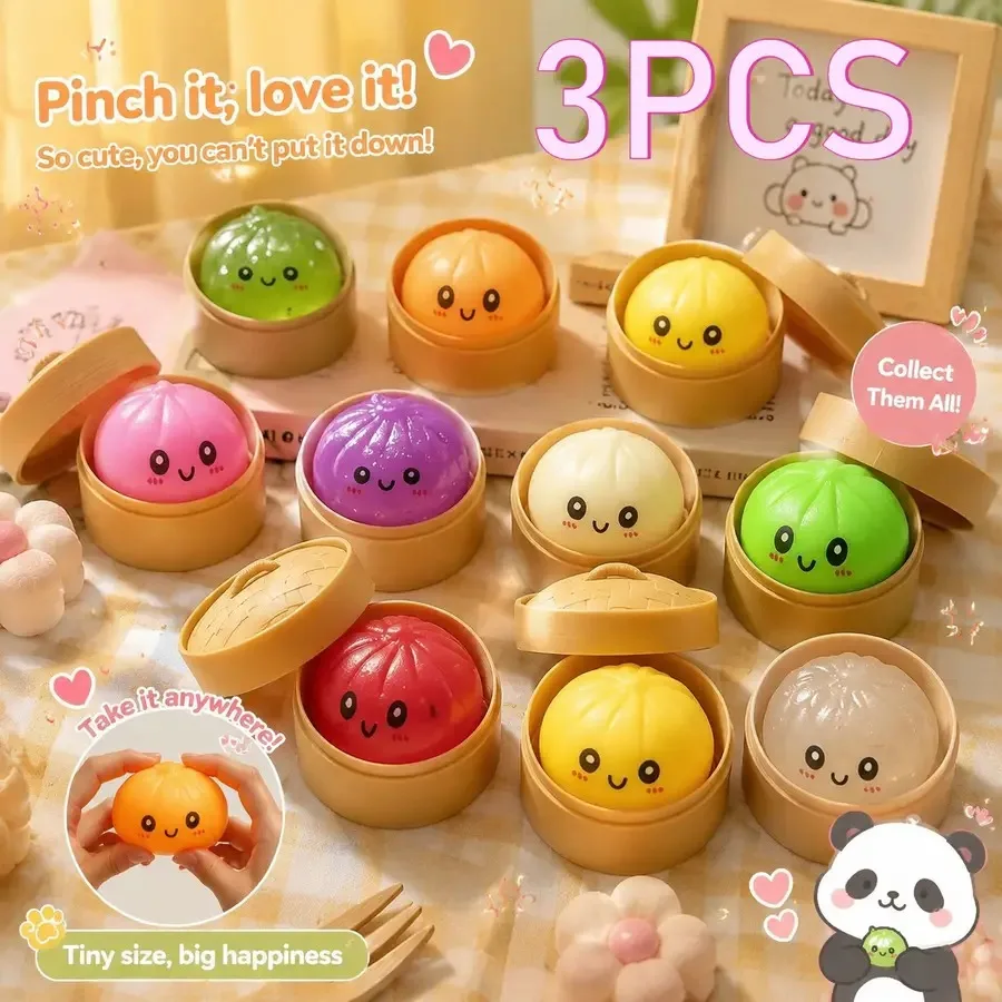 3-Pack Toy Set of Cartoon Buns - Joyful Face for Pinch and Pinch, Portable for Anxiety Relief - These Cute and Charming Tableto
3-Pack Toy Set of Cartoon Buns - Joyful Face for Pinch and Pinch, Portable for Anxiety Relief - These Cute and Charming Tableto