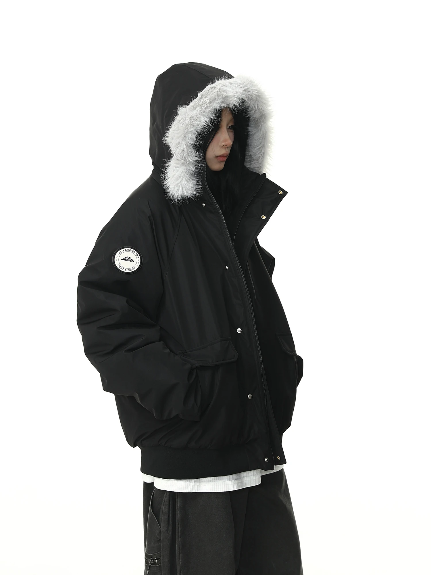 Wild Winter Thiened Cotton Jaet Outerwear ex Loose Outdoor Fce Collar proof Street Sle Long Sve Zipper C...
Wild Winter Thiened Cotton Jaet Outerwear ex Loose Outdoor Fce Collar proof Street Sle Long Sve Zipper C...