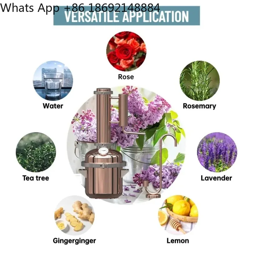8L Copper Distiller Essential Oil Hydrosol Still Home Distiller Direct Fire Hea Equipment DIY from Herbs Plants & Flowers
8L Copper Distiller Essential Oil Hydrosol Still Home Distiller Direct Fire Hea Equipment DIY from Herbs Plants & Flowers