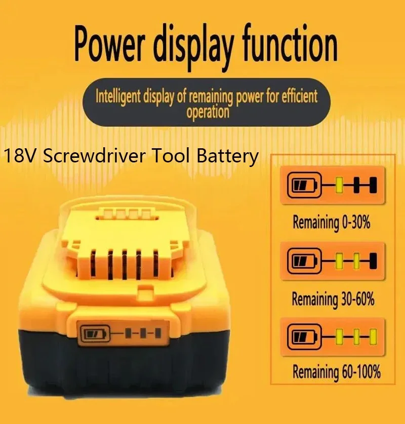 New 18650 Screwdriver Tool Battery 18V10000mAh MAX XR Dewalts Battery Power Tool Battery Replacement DCB184 DCB182 DCB200 5A 6A
New 18650 Screwdriver Tool Battery 18V10000mAh MAX XR Dewalts Battery Power Tool Battery Replacement DCB184 DCB182 DCB200 5A 6A