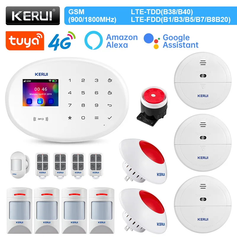 KERUI W204 Alarm System Home Kit 4G WIFI GSM Alarm Tuya Smart IP Camera Security System Motion Sensor Detector Door Sensor Siren
KERUI W204 Alarm System Home Kit 4G WIFI GSM Alarm Tuya Smart IP Camera Security System Motion Sensor Detector Door Sensor Siren