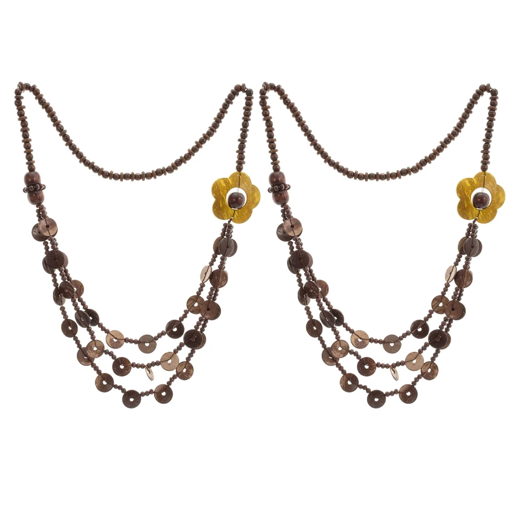 2pcs Coconut Shell Necklace Retro Wood Bead Ethnic Style Decorative Jewelry Bohemian Neck Chain Gift
2pcs Coconut Shell Necklace Retro Wood Bead Ethnic Style Decorative Jewelry Bohemian Neck Chain Gift