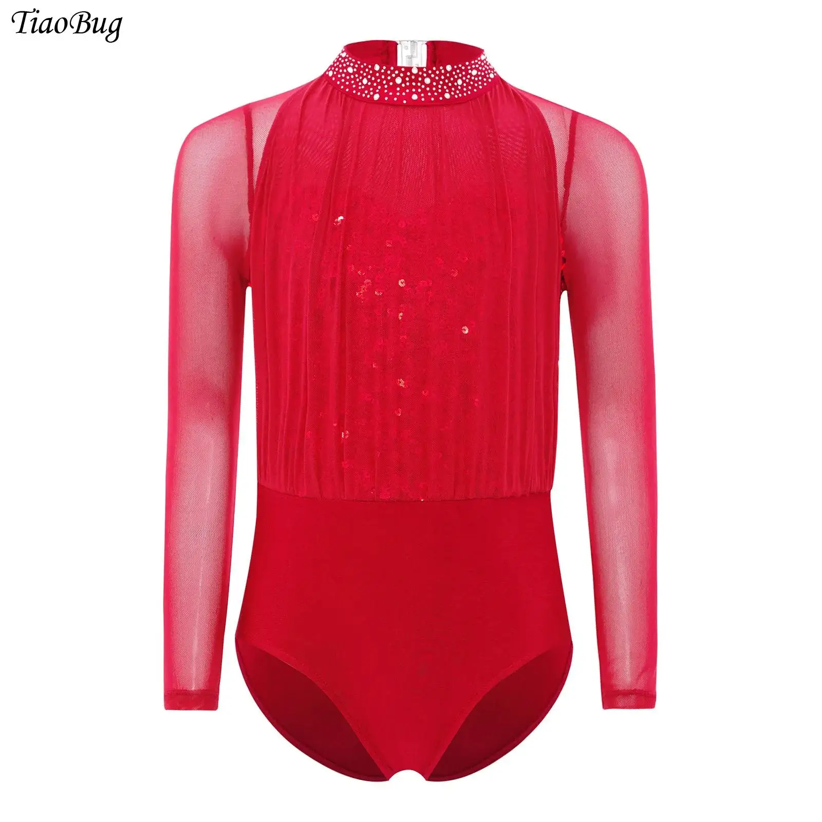 Kids Girls Rhinestones Gymnastics Ballet Leotard Long Sleeve Sheer Mesh Sequin Dance Bodysuit Skating Jumpsuit Unitard Clothes
Kids Girls Rhinestones Gymnastics Ballet Leotard Long Sleeve Sheer Mesh Sequin Dance Bodysuit Skating Jumpsuit Unitard Clothes