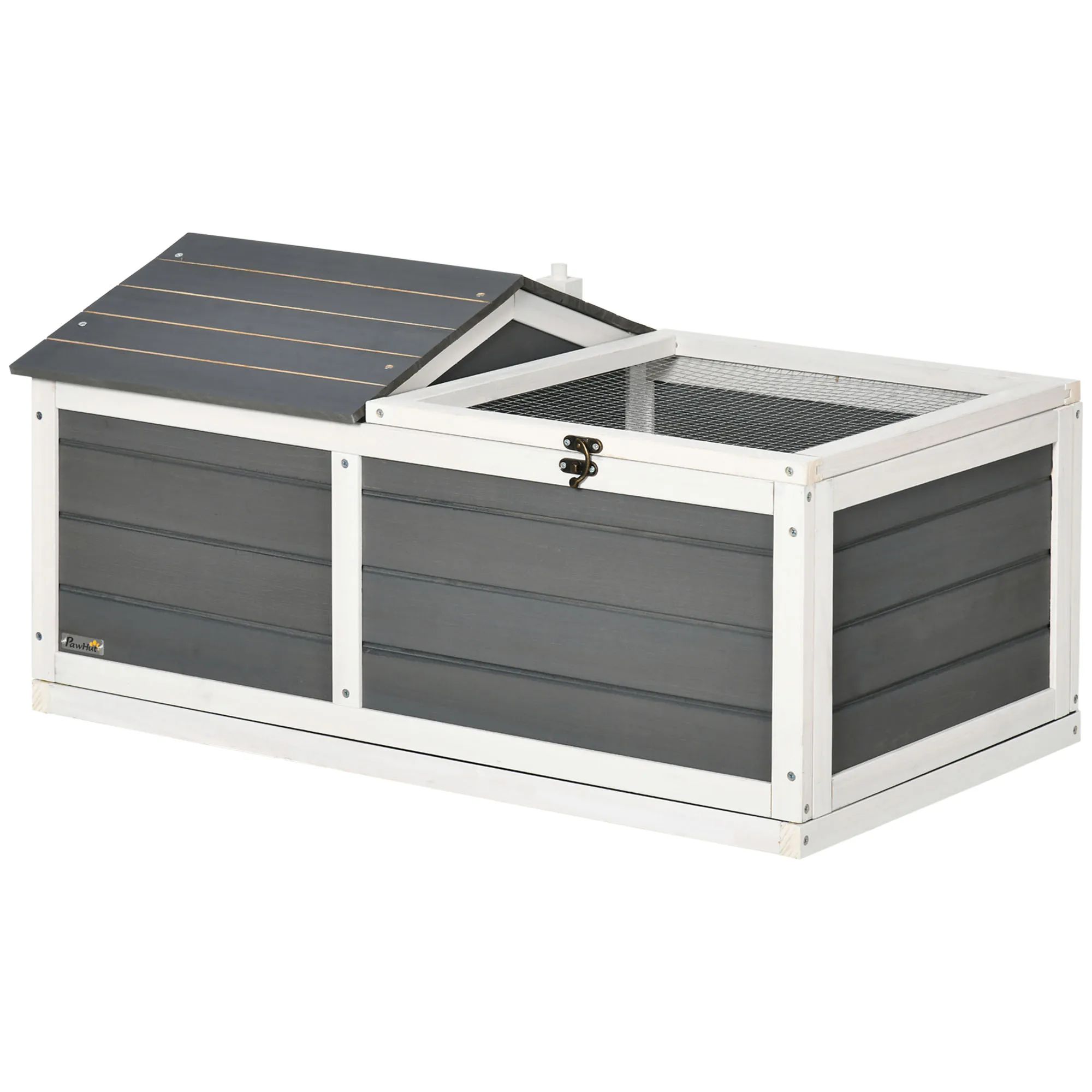 Wooden Tortoise Habitat, Tortoise Enclosure with Hide Shelter and Run, Openable Top, Tray, Indoor/Outdoor Use, Gray
Wooden Tortoise Habitat, Tortoise Enclosure with Hide Shelter and Run, Openable Top, Tray, Indoor/Outdoor Use, Gray