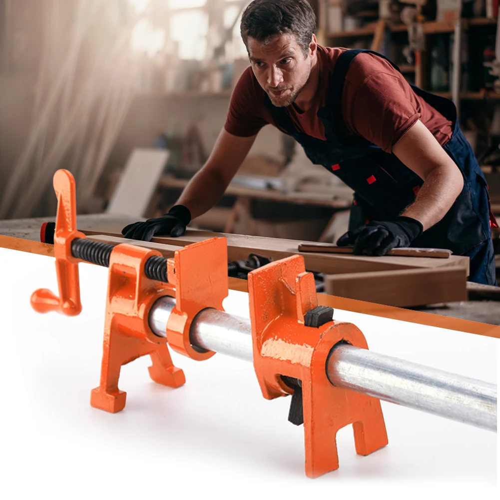 3/4in Wood Gluing Pipe Clamp Set Water Pipe Splice Clamp Quick Release Pipe Clamp Tools Woodworking Pipe Clamp for DIY Projects
3/4in Wood Gluing Pipe Clamp Set Water Pipe Splice Clamp Quick Release Pipe Clamp Tools Woodworking Pipe Clamp for DIY Projects