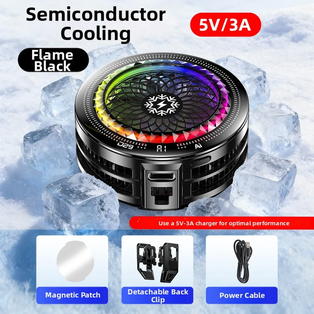 Magnetic Phone Cooler With RGB Light And Smart Temp Control For Gaming 5 Modes USB C Cooling Fan Radiator
Magnetic Phone Cooler With RGB Light And Smart Temp Control For Gaming 5 Modes USB C Cooling Fan Radiator