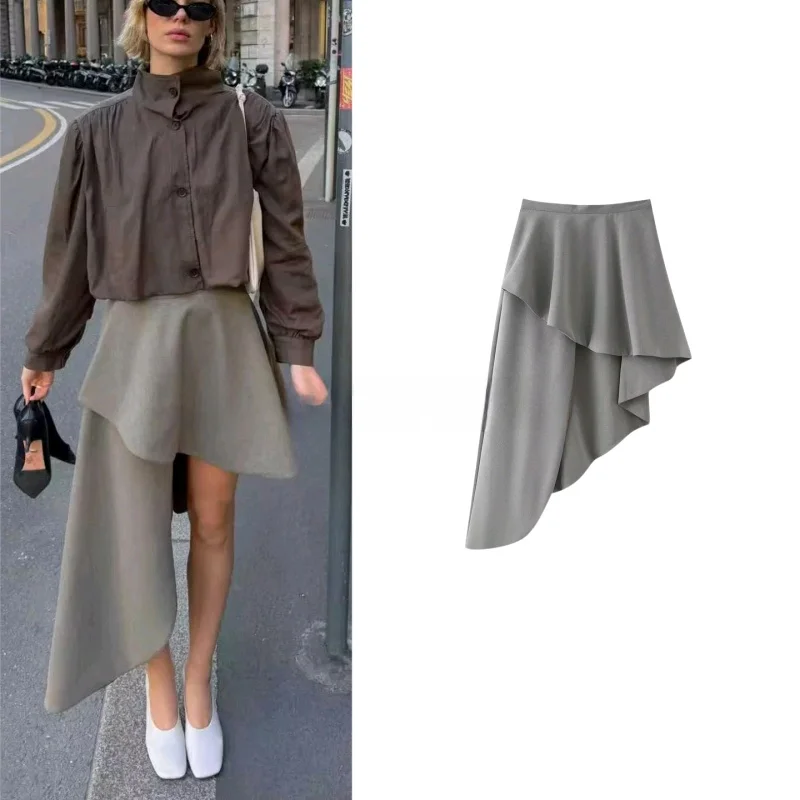 Summer New Arrival Zipper Style Simple Elastic Waist Asymmetric Hem Skirt Women's Business Casual Skirts Polyester Fabric
Summer New Arrival Zipper Style Simple Elastic Waist Asymmetric Hem Skirt Women's Business Casual Skirts Polyester Fabric