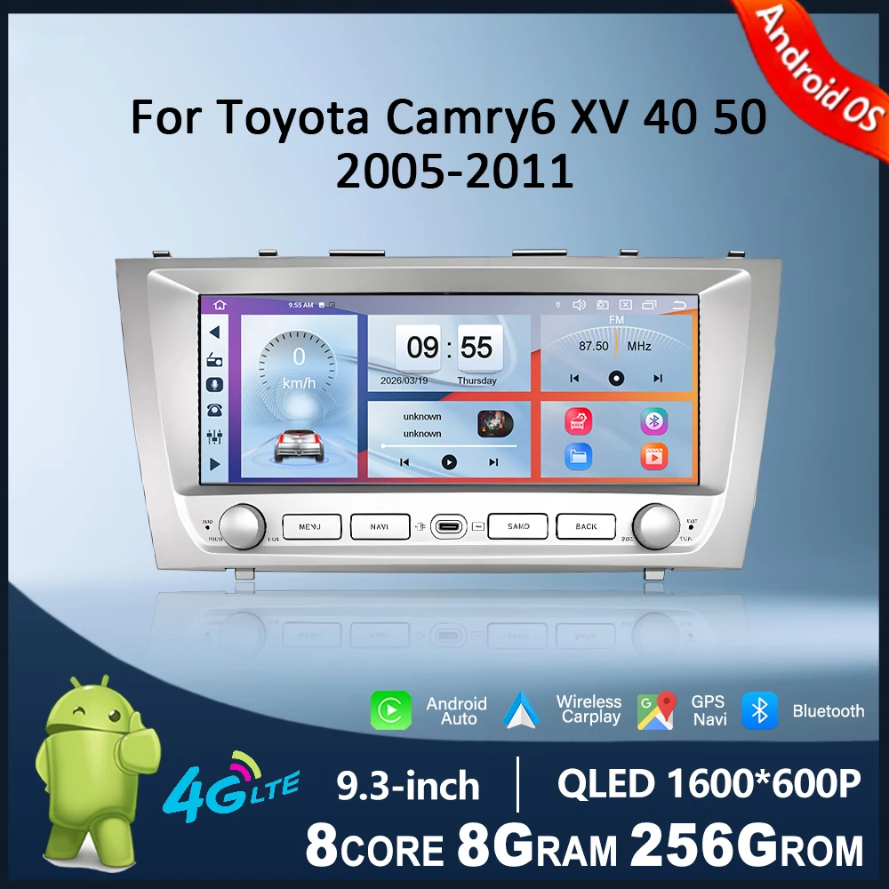 for Toyota Camry6 XV 40 50 2005-2011 Car Radio display Multimedia Player Android Auto Wireless CarPlay DSP Stereo WiFi GPS Navi
for Toyota Camry6 XV 40 50 2005-2011 Car Radio display Multimedia Player Android Auto Wireless CarPlay DSP Stereo WiFi GPS Navi