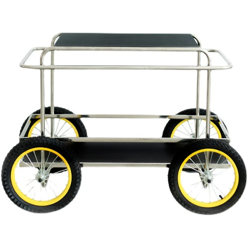 Used stainless steel food cart movable trolley home three-tier shelf
Used stainless steel food cart movable trolley home three-tier shelf