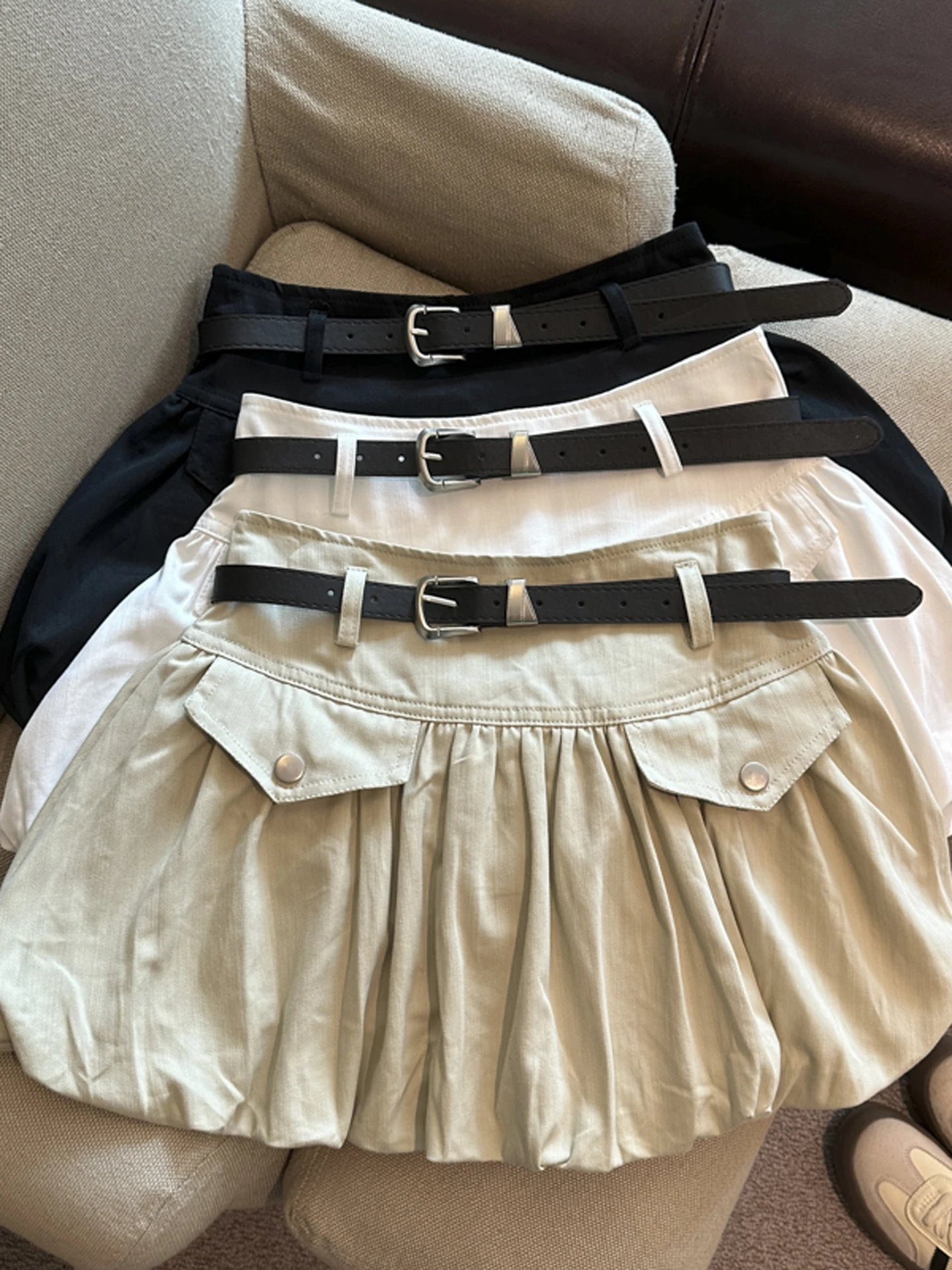 Casual Washed Cotton Pleated Workwear Skirt Women's Summer New Elastic Waist Slimming A-Line Flower Bud Fluffy Short Skirt
Casual Washed Cotton Pleated Workwear Skirt Women's Summer New Elastic Waist Slimming A-Line Flower Bud Fluffy Short Skirt