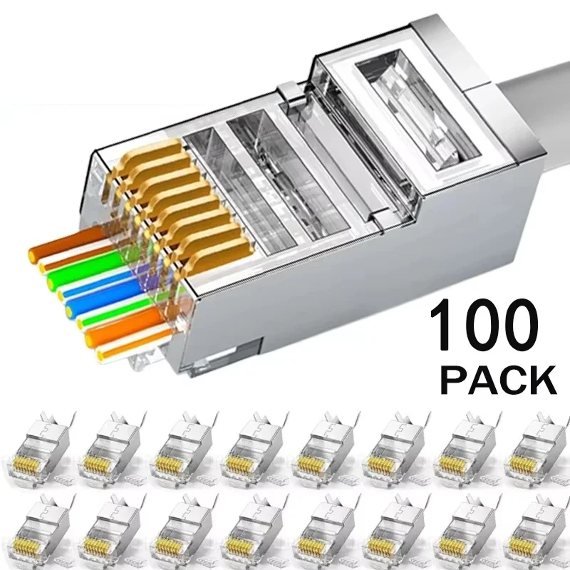 100 шт. сетевых разъемов RJ45 Cat6 Pass Through, несъемные сетевые штекеры RJ-45, кристаллические головки для Ethernet-кабелей, перфорированные кристаллические головки
100 шт. сетевых разъемов RJ45 Cat6 Pass Through, несъемные сетевые штекеры RJ-45, кристаллические головки для Ethernet-кабелей, перфорированные кристаллические головки