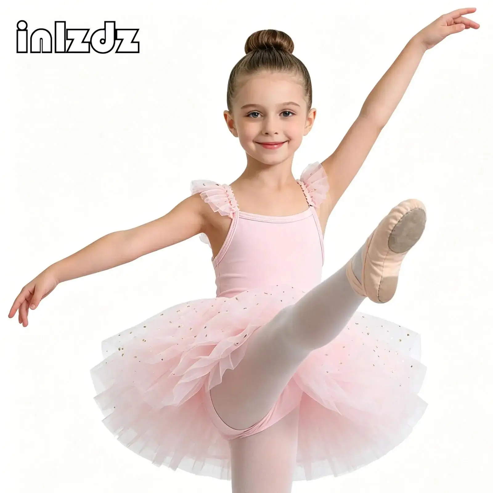 New Ballet Clothes Girls Tutu Skirts Kids Glitter Dancewear Ballerina Fluttery Sleeves Soft Cotton Dress Performance Use
New Ballet Clothes Girls Tutu Skirts Kids Glitter Dancewear Ballerina Fluttery Sleeves Soft Cotton Dress Performance Use