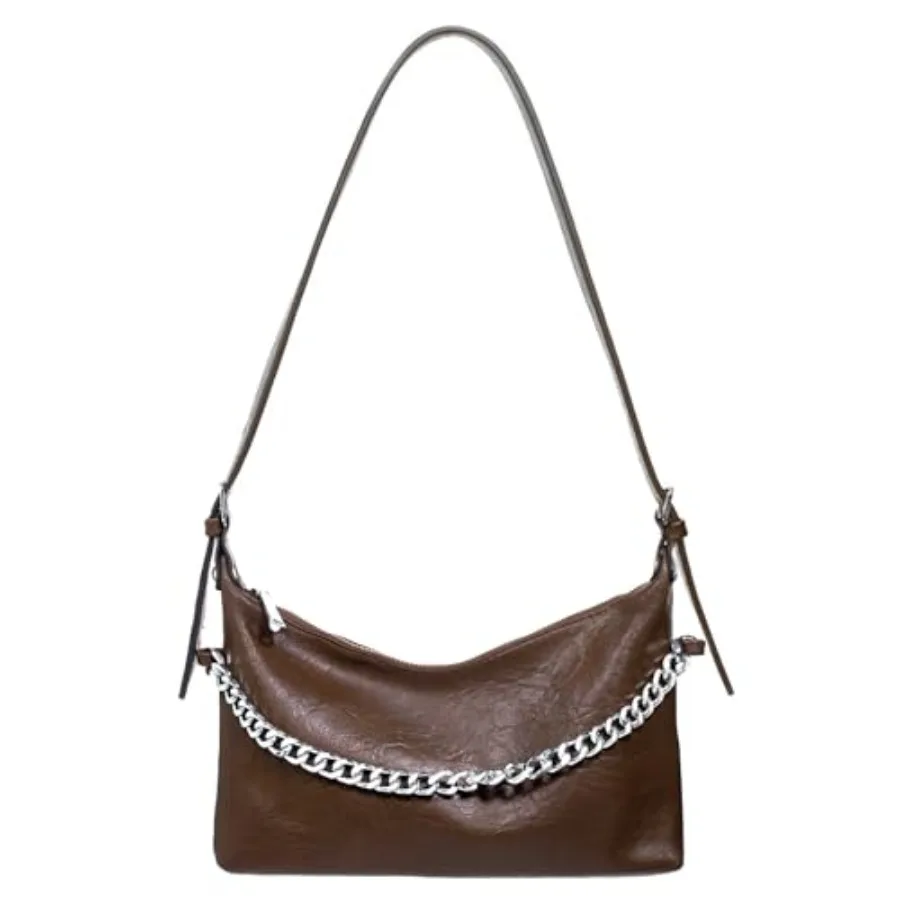 Women Shoulder Bag PU Leather Classic Trendy Purse with Adjustable Strap Chain Decoration
Women Shoulder Bag PU Leather Classic Trendy Purse with Adjustable Strap Chain Decoration