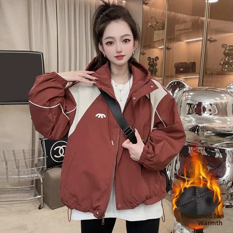 Faionable Thiened Cotton Hooded Jaet ort Outerwear Women's Autumn Winter Polyester Fiber Long Sve Zipper Closure
Faionable Thiened Cotton Hooded Jaet ort Outerwear Women's Autumn Winter Polyester Fiber Long Sve Zipper Closure