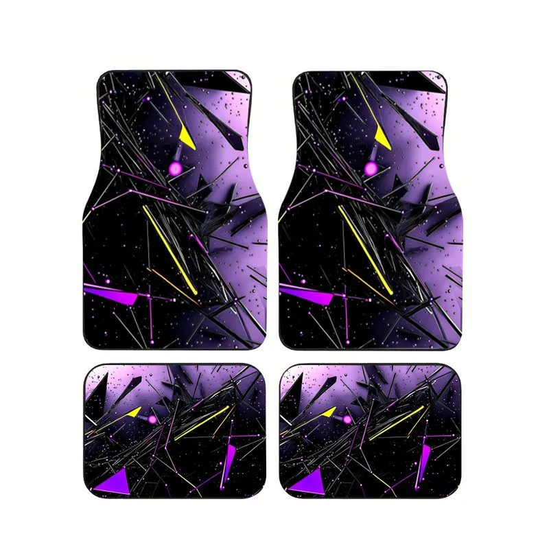 4Pcs Purple Black Abstract Tech Line Print Car Floor Mats Universal Non-slip Waterproof Floor Mats for SUV Truck Interior Decor
4Pcs Purple Black Abstract Tech Line Print Car Floor Mats Universal Non-slip Waterproof Floor Mats for SUV Truck Interior Decor