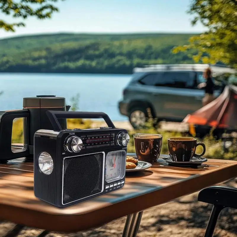 Portable Wireless Radio AM FM Portable Radio Speaker Time Display USB MP3 Player With Lights Strong Reception For Indoor Outdoor
Portable Wireless Radio AM FM Portable Radio Speaker Time Display USB MP3 Player With Lights Strong Reception For Indoor Outdoor