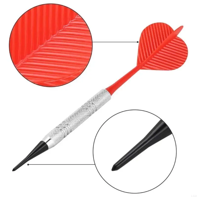 Iron Nickel Plated Shaft Plastic Flight Safe Darts Soft Darts Set with 100 Tips
Iron Nickel Plated Shaft Plastic Flight Safe Darts Soft Darts Set with 100 Tips