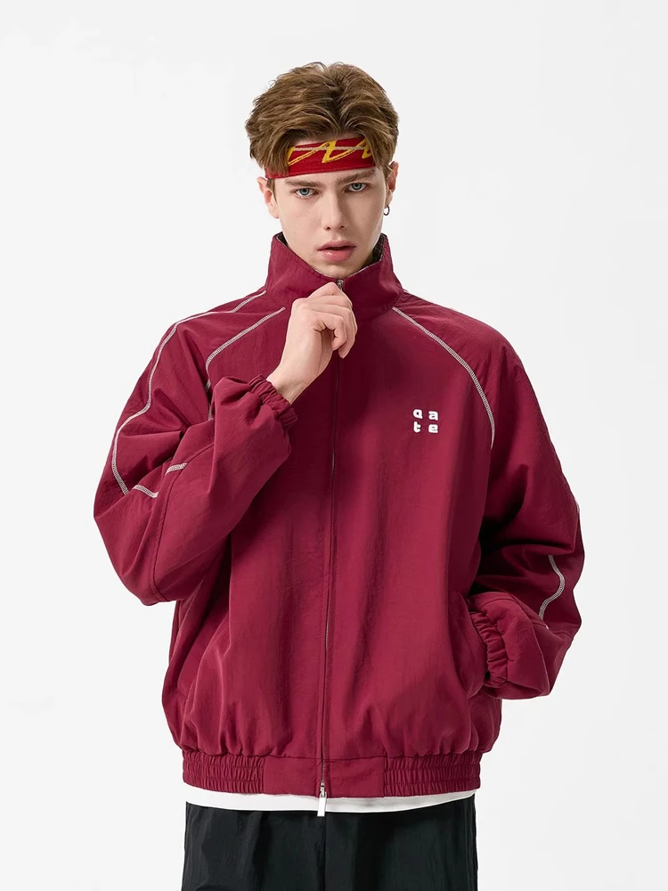 American Retro Stand Collar Zipper Sports Jaet Loose Fit Youthful Trendy Brand Tee Proof Splicing ex Summer Outerwear
American Retro Stand Collar Zipper Sports Jaet Loose Fit Youthful Trendy Brand Tee Proof Splicing ex Summer Outerwear