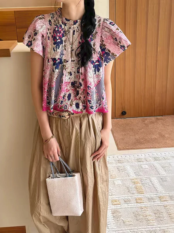 Bohemian Style Short Cover up Shirt round Neck Printed Sleeveless Women's Casual Loose Fit Cotton Tunic Top Summer 2026
Bohemian Style Short Cover up Shirt round Neck Printed Sleeveless Women's Casual Loose Fit Cotton Tunic Top Summer 2026