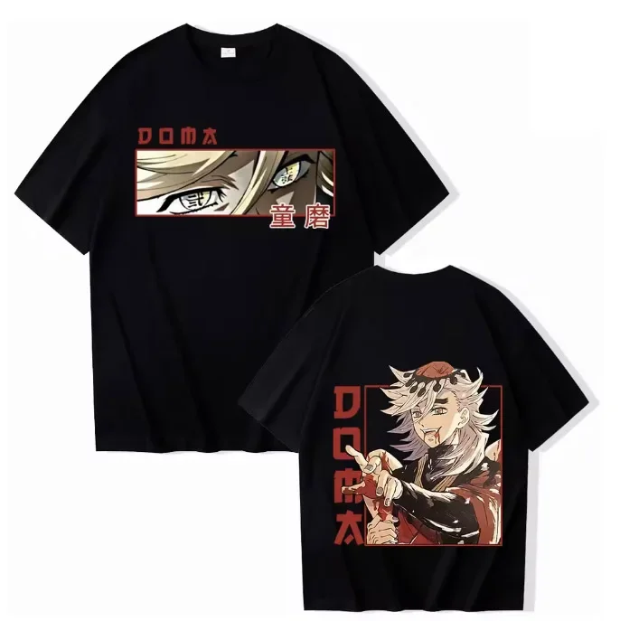 2025 Summer Men's Anime Demon Slayer Douma Harajuku pattern print High-quality 100% cotton casual round-neck short-sleeved shirt
2025 Summer Men's Anime Demon Slayer Douma Harajuku pattern print High-quality 100% cotton casual round-neck short-sleeved shirt
