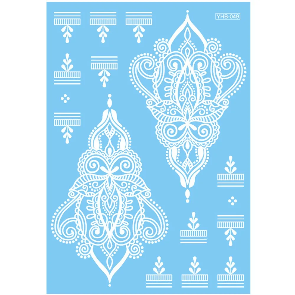 Водонепроницаемые белые наклейки-тату с кружевными цветами, долговечные наклейки-тату с бабочками, временные наклейки-тату в этническом стиле
Водонепроницаемые белые наклейки-тату с кружевными цветами, долговечные наклейки-тату с бабочками, временные наклейки-тату в этническом стиле