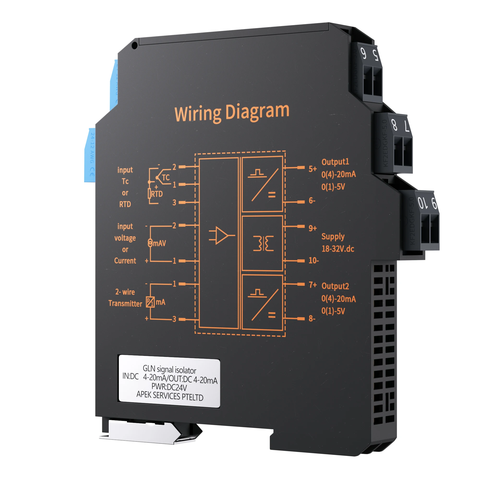 Ultra-Thin DC Signal Isolator 1 In 2 Out Multi-Channel Signal Converter 4-20mA 0-20mA 0-10V 0-5V 1-5V Analog Signal Isolator
Ultra-Thin DC Signal Isolator 1 In 2 Out Multi-Channel Signal Converter 4-20mA 0-20mA 0-10V 0-5V 1-5V Analog Signal Isolator