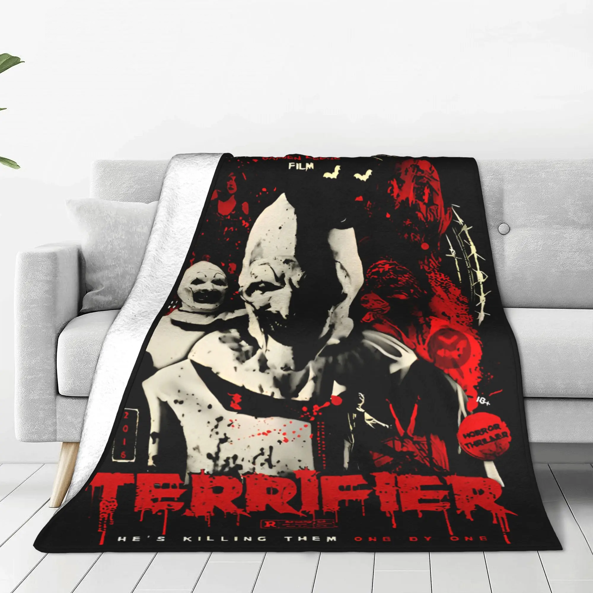 Terrifier Horror Movie Halloween Fleece Blankets Art The Clown Funny Throw Blanket Bedspreads 150*125cm Plush Thin Quilt Soft
Terrifier Horror Movie Halloween Fleece Blankets Art The Clown Funny Throw Blanket Bedspreads 150*125cm Plush Thin Quilt Soft