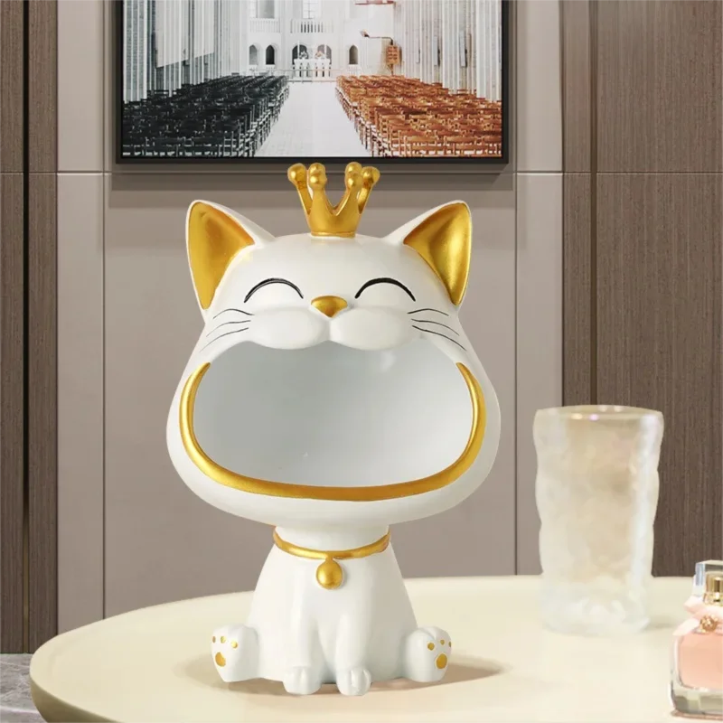 Cat Figurine Porch Key Storage Box Creative Lucky Cat Statue Decoration Cute Big Mouths Cat Statue Desktop Storage Accessories
Cat Figurine Porch Key Storage Box Creative Lucky Cat Statue Decoration Cute Big Mouths Cat Statue Desktop Storage Accessories