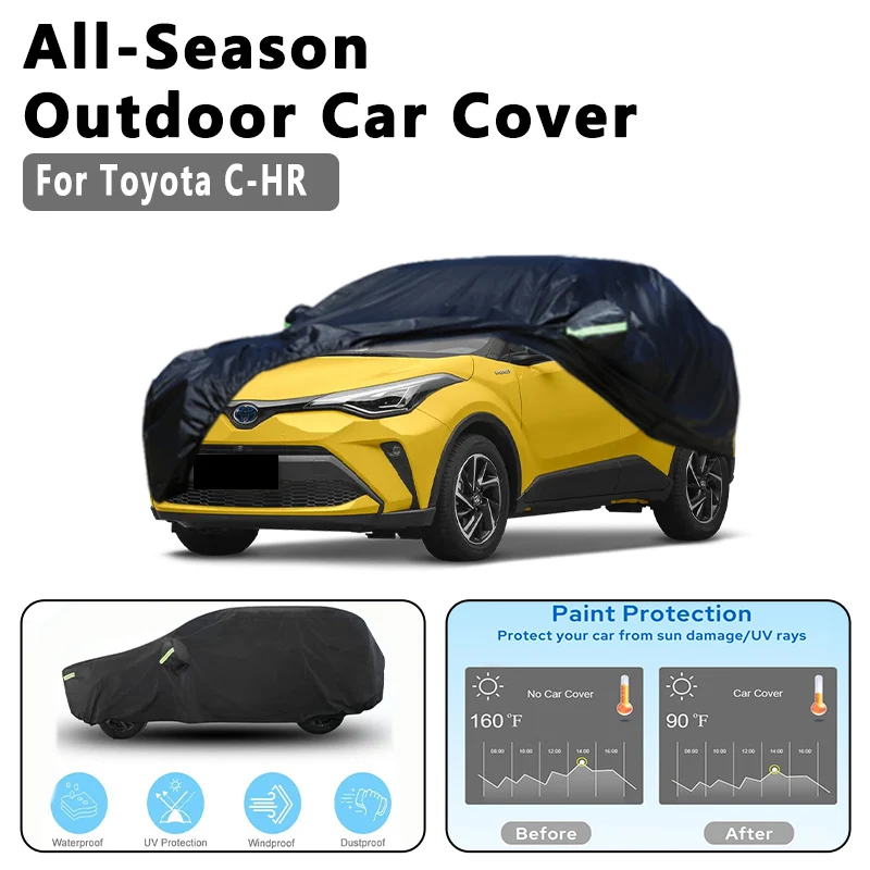 Car Cover for Toyota C-HR - Outdoor Full Protection, Waterproof Dustproof Heat-Resistant, All-Season Use Exterior Accessories
Car Cover for Toyota C-HR - Outdoor Full Protection, Waterproof Dustproof Heat-Resistant, All-Season Use Exterior Accessories