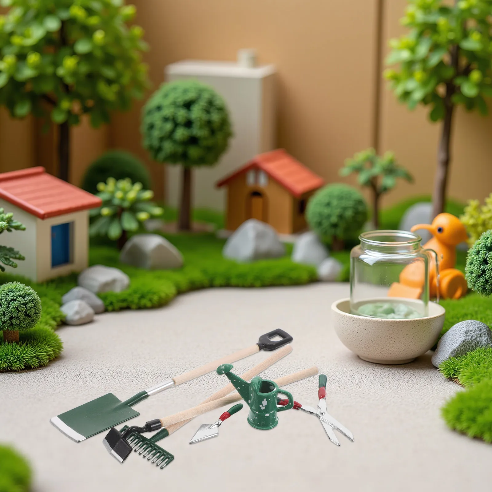 6pcs Miniature Garden Tools Watering Can Rake Hoe Zen Shovel for Dollhouse Decor Fairy Micro Landscapes Lightweight
6pcs Miniature Garden Tools Watering Can Rake Hoe Zen Shovel for Dollhouse Decor Fairy Micro Landscapes Lightweight