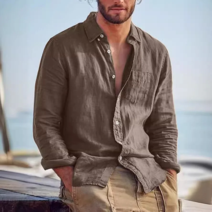 LIBIELIY 2024, новая летняя повседневная рубашка из хлопка и льна со стоячим воротником, молодежная хлопковая и льняная однотонная облегающая обычная мужская рубашка
LIBIELIY 2024, новая летняя повседневная рубашка из хлопка и льна со стоячим воротником, молодежная хлопковая и льняная однотонная облегающая обычная мужская рубашка