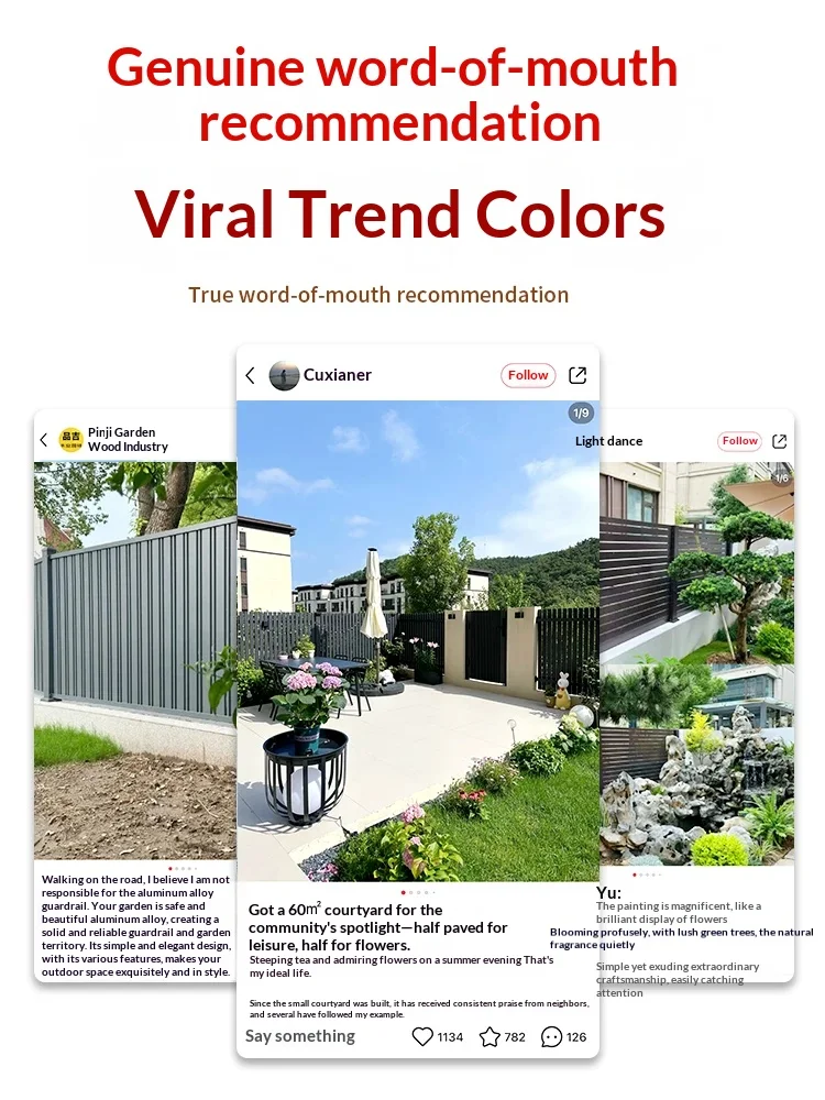 Villa Courtyard Aluminum Louver Fence Outdoor Garden Decorative Railing Weather Resistant Anti Rust Protective Boundary Fence
Villa Courtyard Aluminum Louver Fence Outdoor Garden Decorative Railing Weather Resistant Anti Rust Protective Boundary Fence