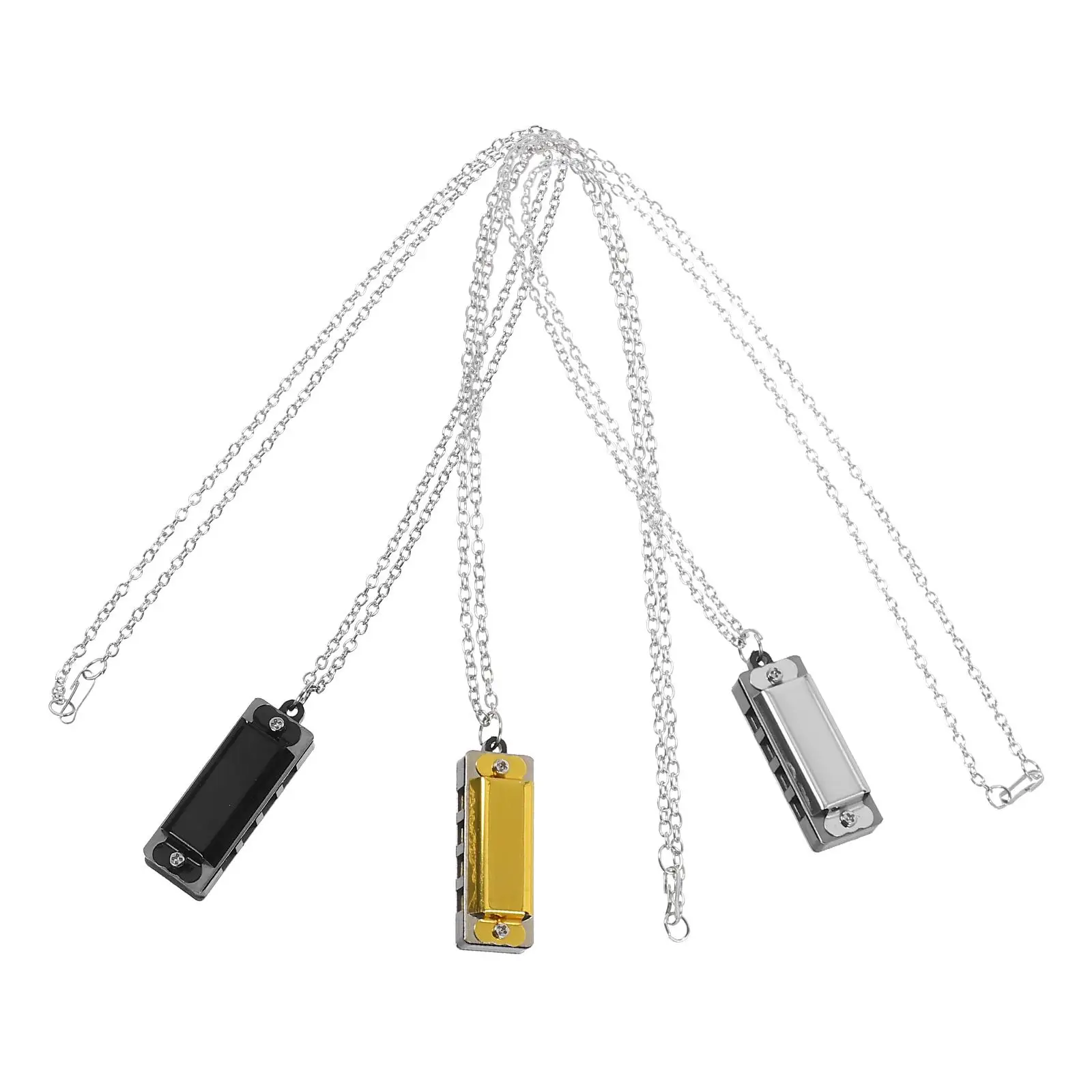 3Pcs Mini Harmonica 4Holes 8Tones Kids Musical Instrument Gold Silver Black Necklace Keychain Pendant Toy Beginner
3Pcs Mini Harmonica 4Holes 8Tones Kids Musical Instrument Gold Silver Black Necklace Keychain Pendant Toy Beginner