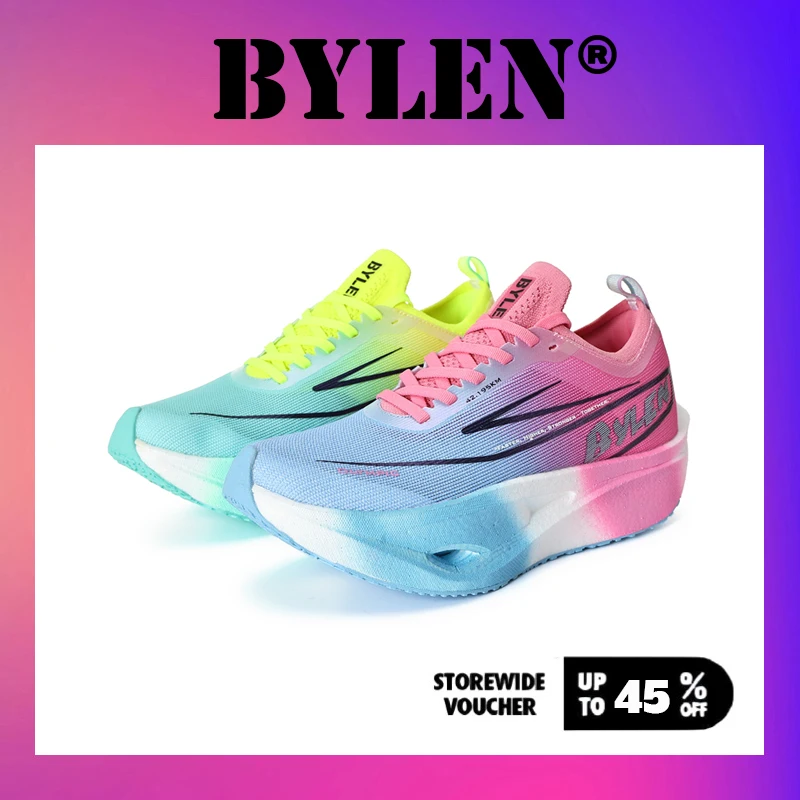 BYLEN Full Palm Carbon Plate Marathon Running Shoes Men And Women Non-Slip Breathable Comfortable Professional Training Shoes
BYLEN Full Palm Carbon Plate Marathon Running Shoes Men And Women Non-Slip Breathable Comfortable Professional Training Shoes