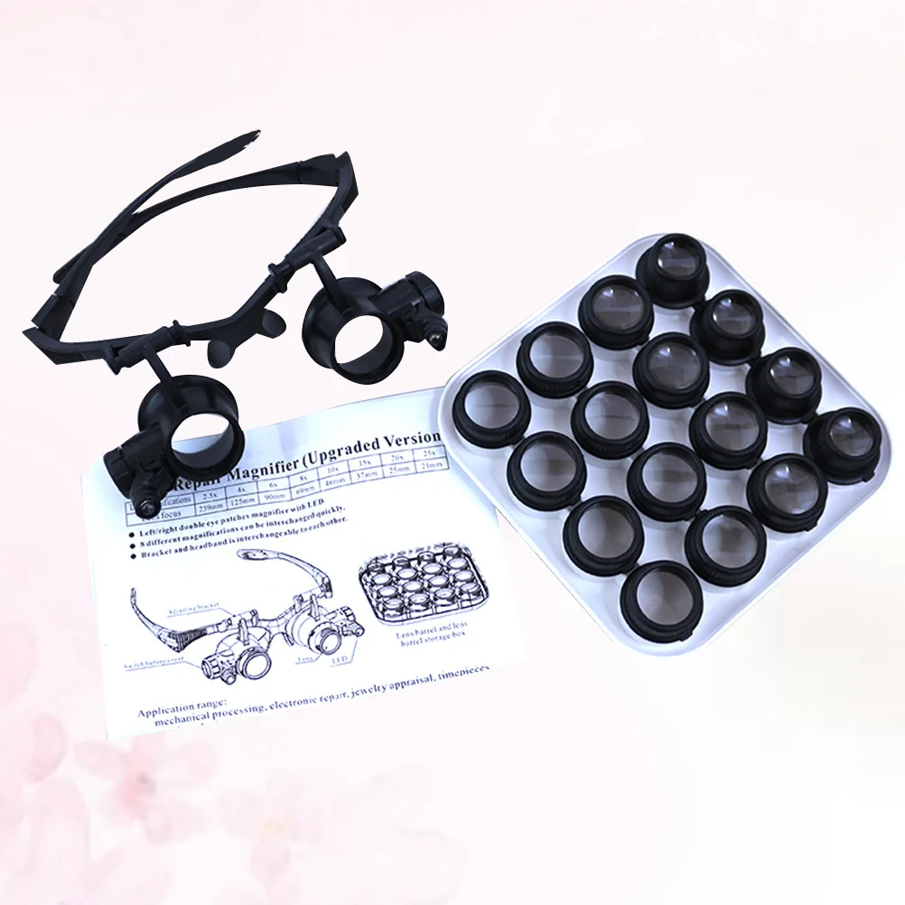 1Set Double Magnifier Durable Repair Loupe Headband Lightweight Magnifying Glass for Jewelry Watch Electronic Repair Miniature
1Set Double Magnifier Durable Repair Loupe Headband Lightweight Magnifying Glass for Jewelry Watch Electronic Repair Miniature