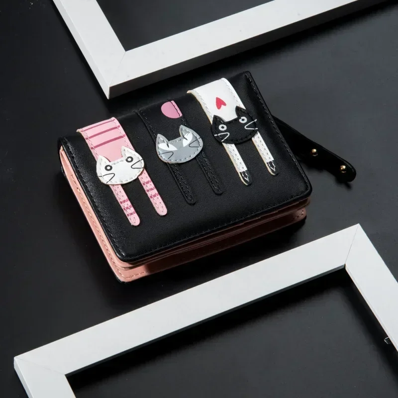 Cartoon Cat Women Wallet PU Leather Women Short Wallet Brand Designed Coin Purse Female Card Holder Cute Girl Wallet 
Cartoon Cat Women Wallet PU Leather Women Short Wallet Brand Designed Coin Purse Female Card Holder Cute Girl Wallet