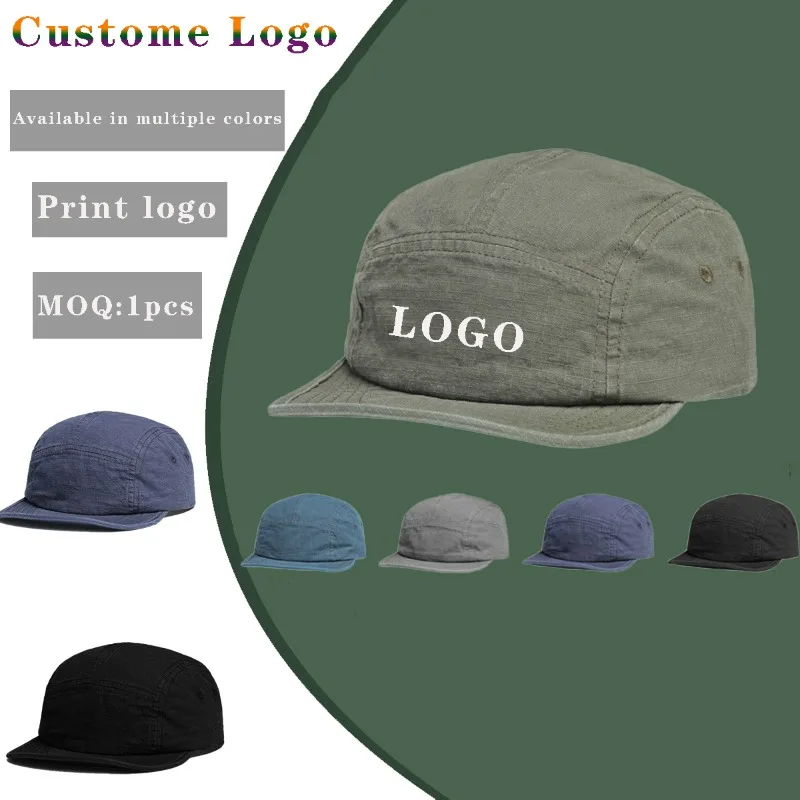 New Custom Logo Five-panel Washed Cotton Flat-brimmed Hip-hop Hat Men and Women Spring and Summer Outdoor Sunshade Baseball Cap
New Custom Logo Five-panel Washed Cotton Flat-brimmed Hip-hop Hat Men and Women Spring and Summer Outdoor Sunshade Baseball Cap