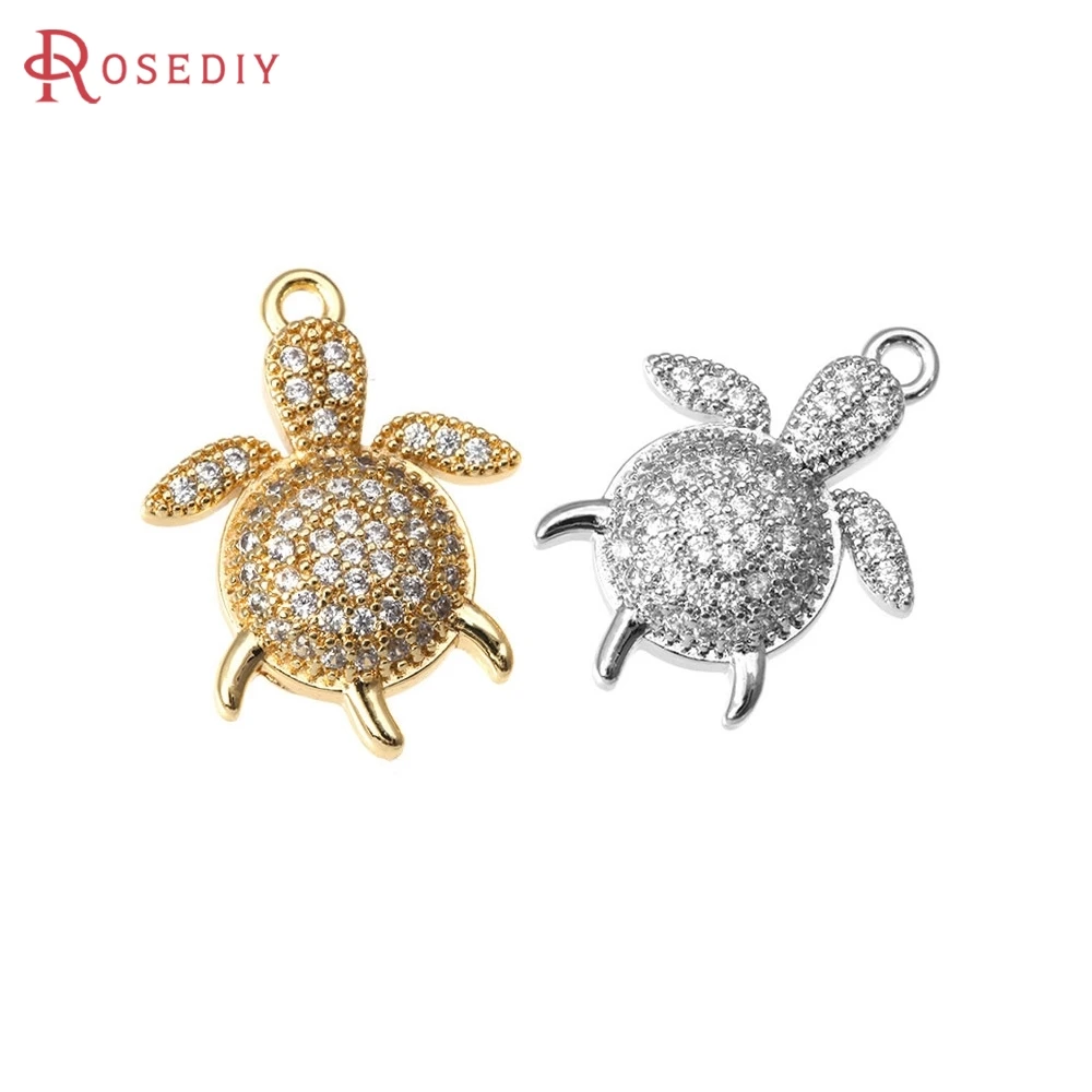 2PCS 18K Gold Color Brass and Zircon Sea Turtle Charms Pendants High Quality Diy Necklace Earrings Jewelry Making Accessories
2PCS 18K Gold Color Brass and Zircon Sea Turtle Charms Pendants High Quality Diy Necklace Earrings Jewelry Making Accessories