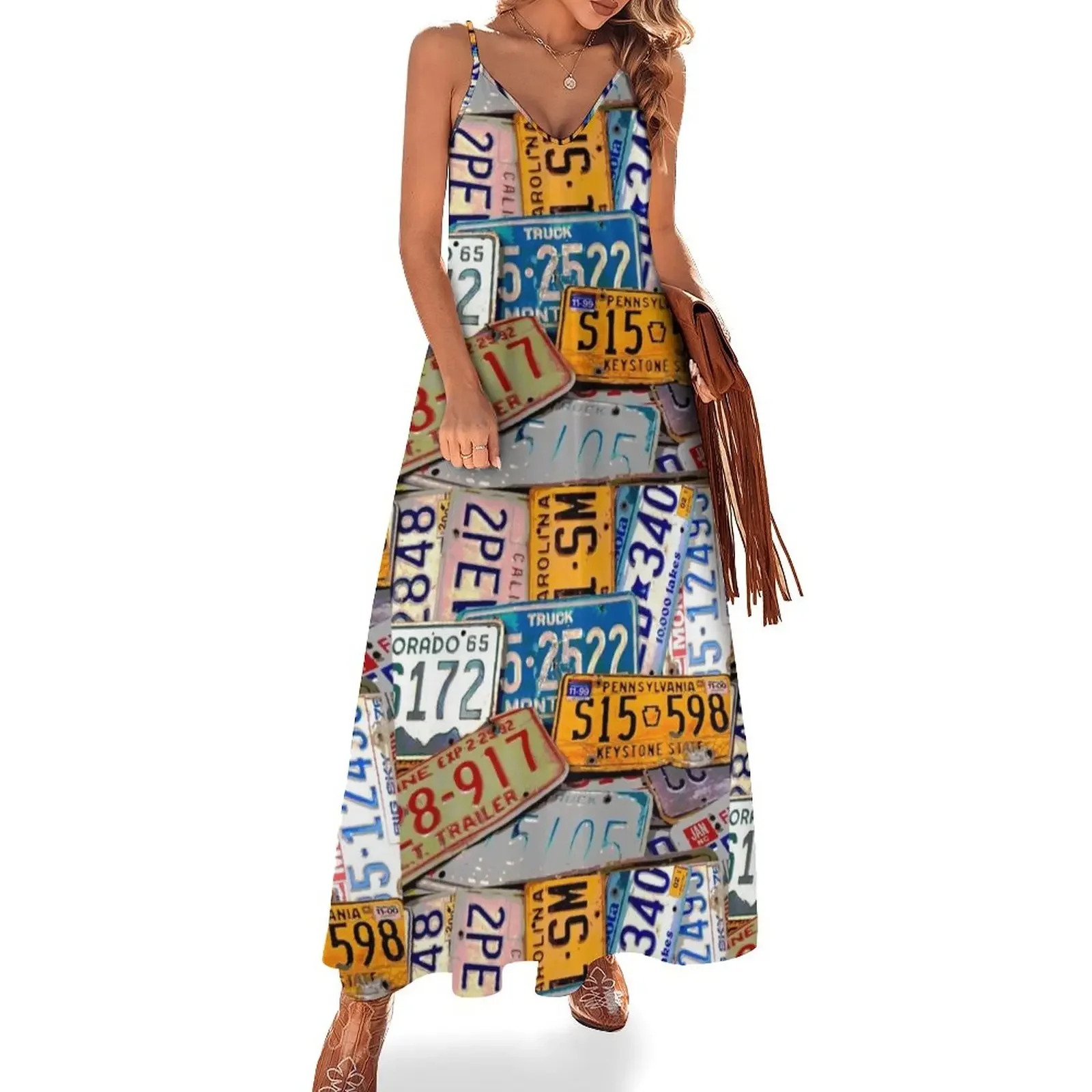 License Plate Poster Sleeveless Dress summer outfits for women 2025 women dresses dress party night Dress
License Plate Poster Sleeveless Dress summer outfits for women 2025 women dresses dress party night Dress
