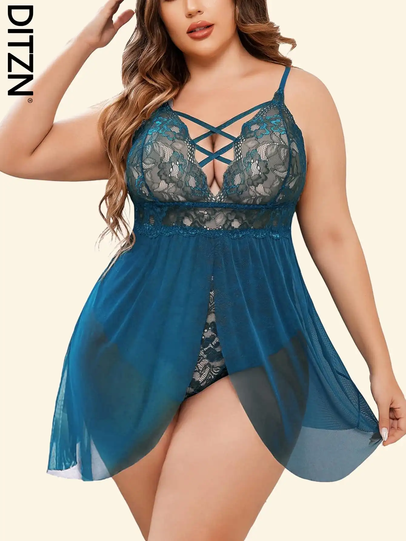 Plus Size Fashion Sexy Doll Shirt Women's Fake Two Piece One-Piece Erotic Lingerie Dress V Neck Lace Pajamas Summer Breathable C
Plus Size Fashion Sexy Doll Shirt Women's Fake Two Piece One-Piece Erotic Lingerie Dress V Neck Lace Pajamas Summer Breathable C