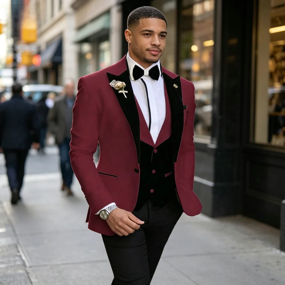 3 Piece Men's Casual Business Tuxedo Slim Fit Groomsmen Best Man Smoking Wedding Dance plus Size Suit Set
3 Piece Men's Casual Business Tuxedo Slim Fit Groomsmen Best Man Smoking Wedding Dance plus Size Suit Set