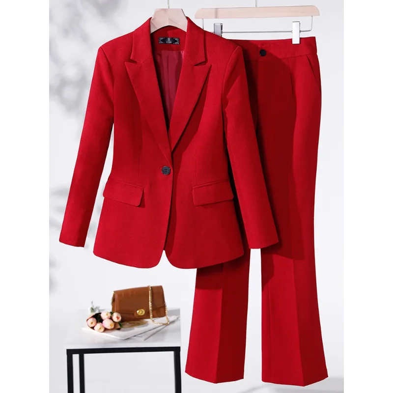 Women Pant Suit Purple Blue Red Black Long Sleeve Blazer and Trouser Formal Office Ladies Female Business Work Wear 2 Piece Set
Women Pant Suit Purple Blue Red Black Long Sleeve Blazer and Trouser Formal Office Ladies Female Business Work Wear 2 Piece Set