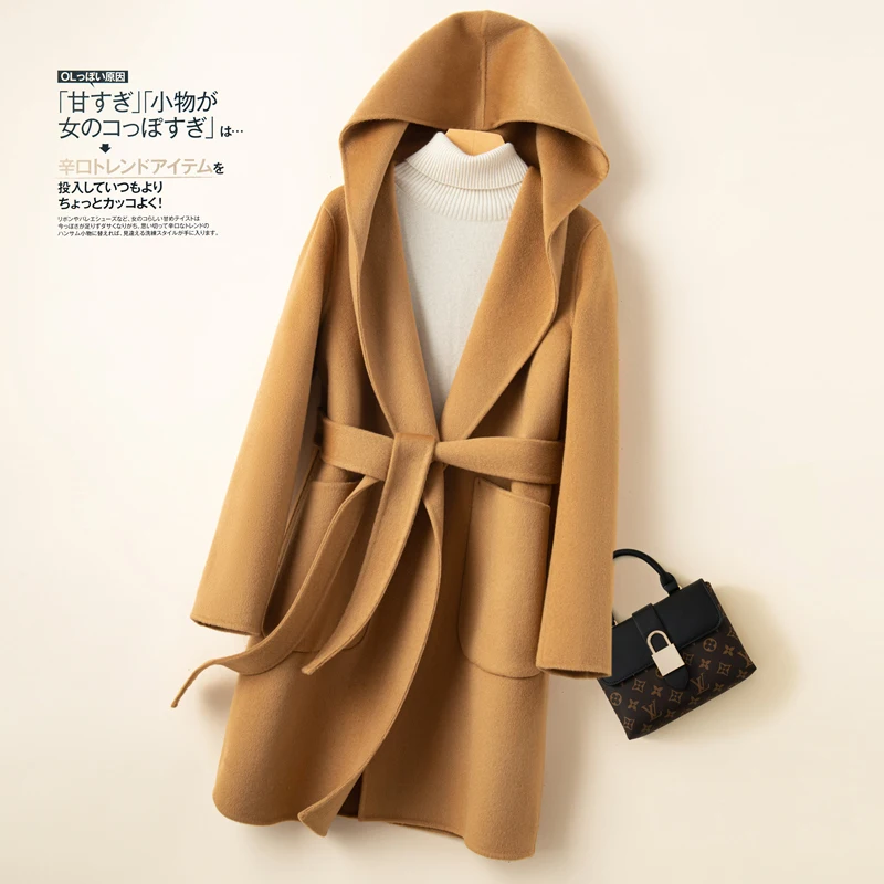 DoubleSide Color 100% Wool Long Women's Winter Coat With Hood and Belt Thick Outwear forWomen manteau femme hiver тренч женский
DoubleSide Color 100% Wool Long Women's Winter Coat With Hood and Belt Thick Outwear forWomen manteau femme hiver тренч женский