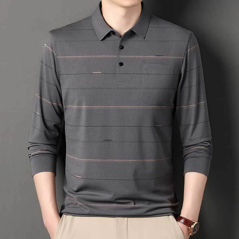 Spring Autumn Men's Striped Printing Plus Size Polo Shirts Long Sleeve Smart Casual Loose T Shirts Fashion Vintage Men Clothing
Spring Autumn Men's Striped Printing Plus Size Polo Shirts Long Sleeve Smart Casual Loose T Shirts Fashion Vintage Men Clothing