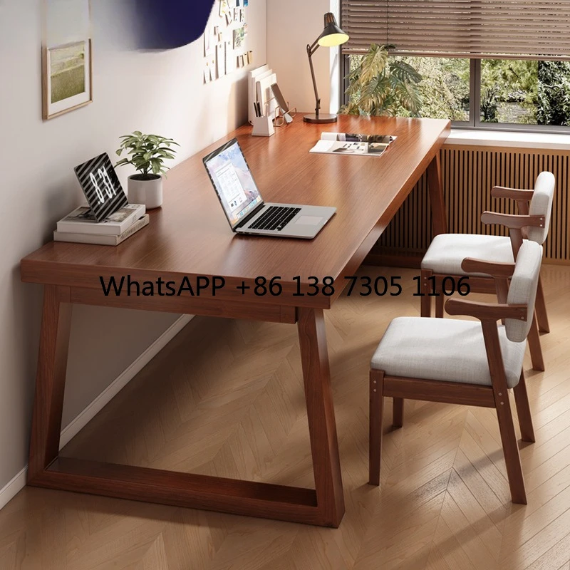 Solid wood desk home modern simple office computer bedroom study table small apartment student writing table
Solid wood desk home modern simple office computer bedroom study table small apartment student writing table